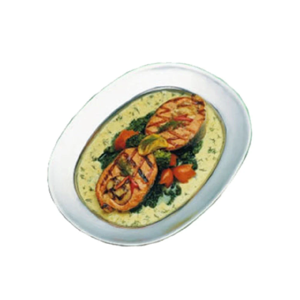 Bon Chef 2002 11-3/4 Inch x 14-3/4 Inch Aluminum Serving Platter with Pewter-Glo Finish