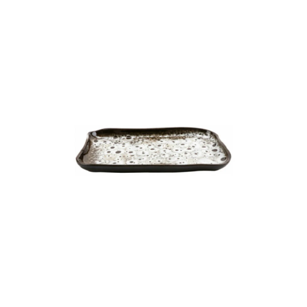 GET Enterprises SH.SA-1704SBN 11 Inch Terracotta Tray with Stone Heart Finish