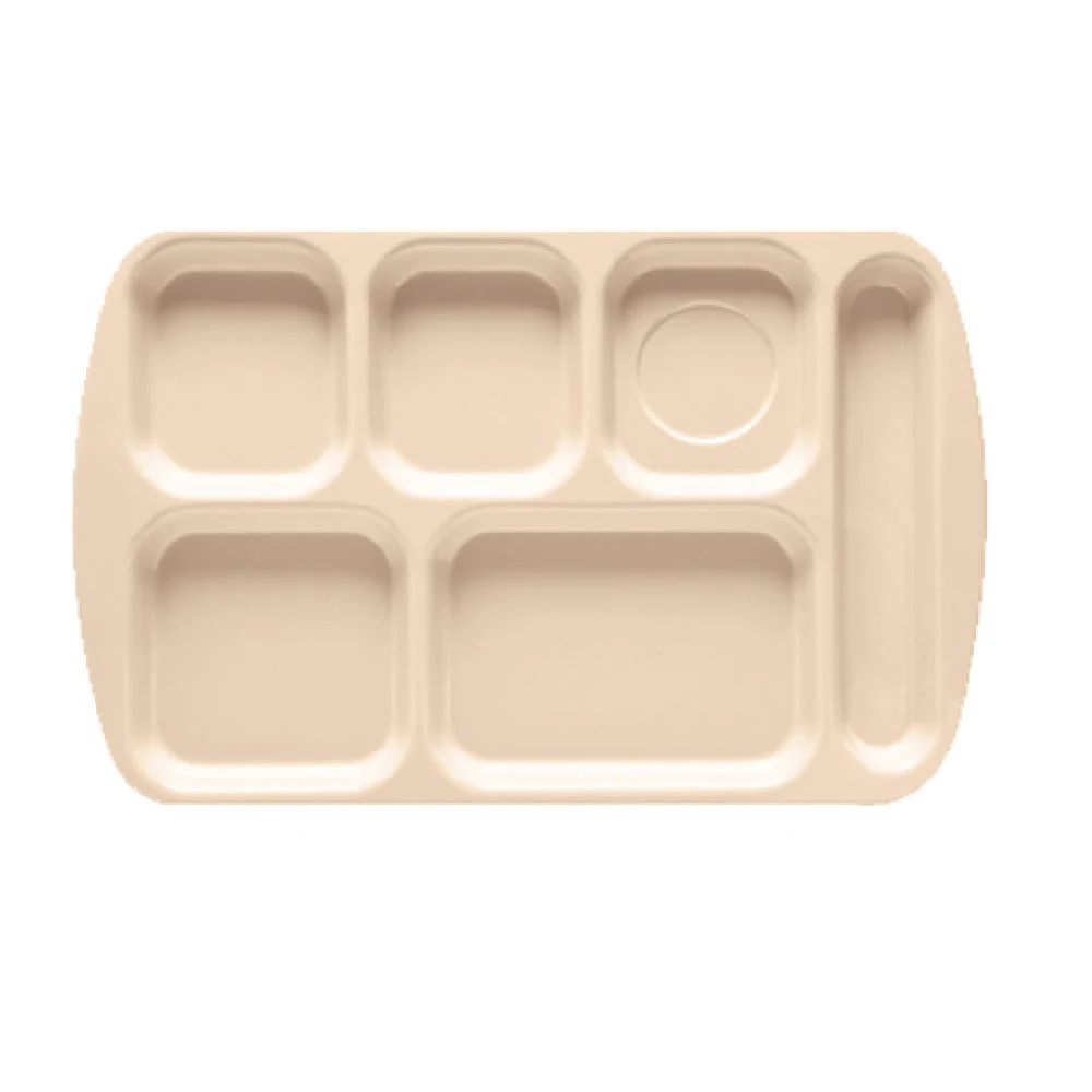 GET Enterprises TR-151-T 15-1/2 Inch Tan Tray 6 Sections with Break Resistance