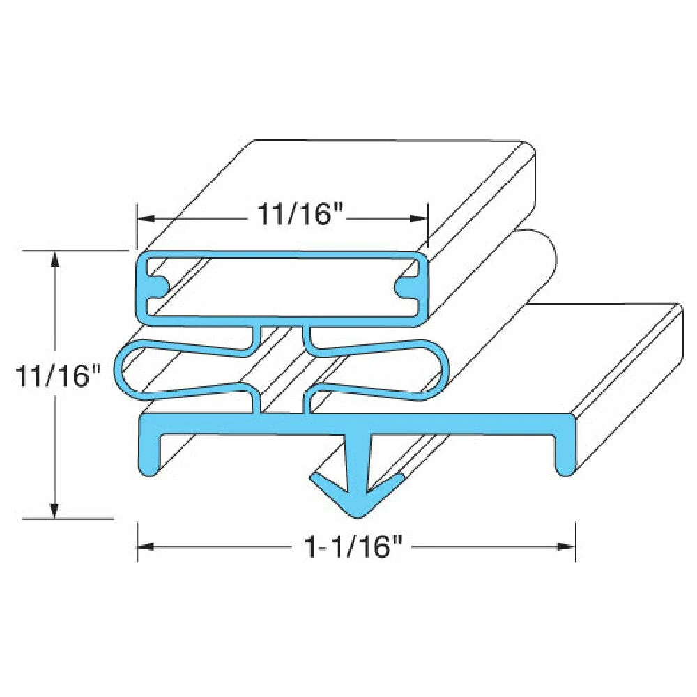 Glass Pro GT031317 23 1/2 Inch Door Gasket Weather-resistant Rubber