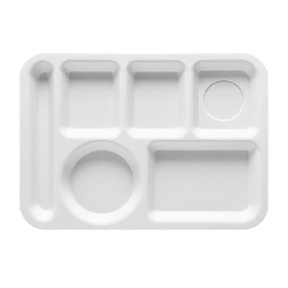 GET Enterprises TL-152-PB 13-3/4 Inch Left-handed Tray ABS Peacock Blue 6 Compartment