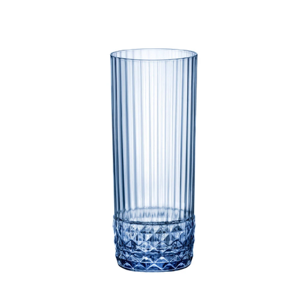 Steelite 49212Q950 13.5 Oz Sapphire Blue Hi Ball Glass 2.625 Inch Width
