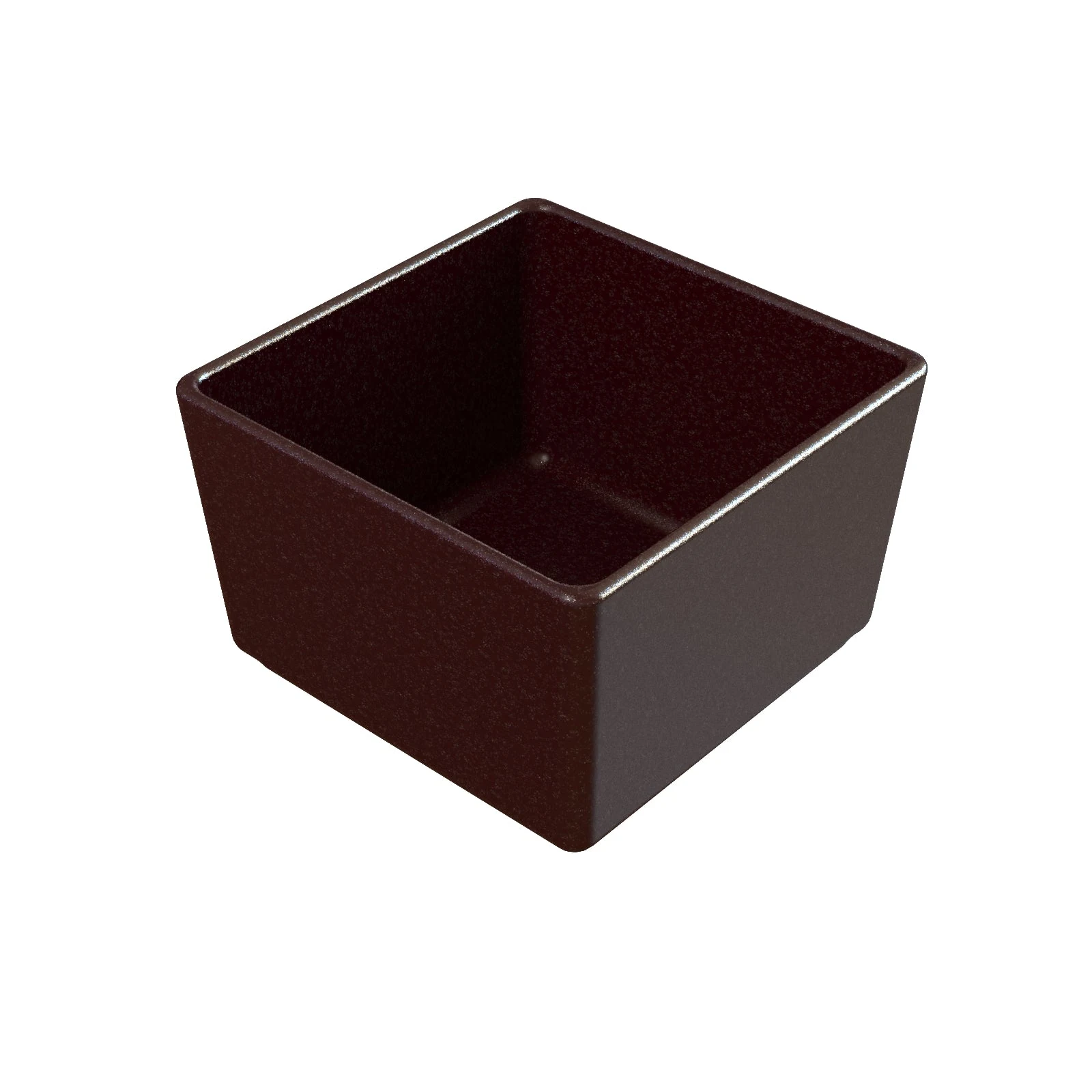 Tablecraft CW4000MRS 0.75 Quart Metal Bowl Square Cold Holding Aluminum Maroon Speckle