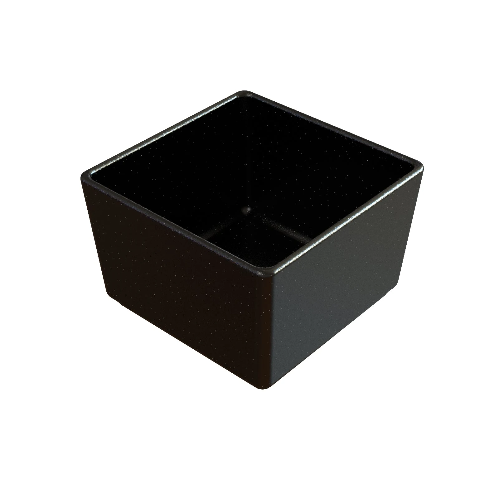 Tablecraft CW4000MS 0.75 Quarts Square Bowl Cold Holding Aluminum Midnight Speckle Finish