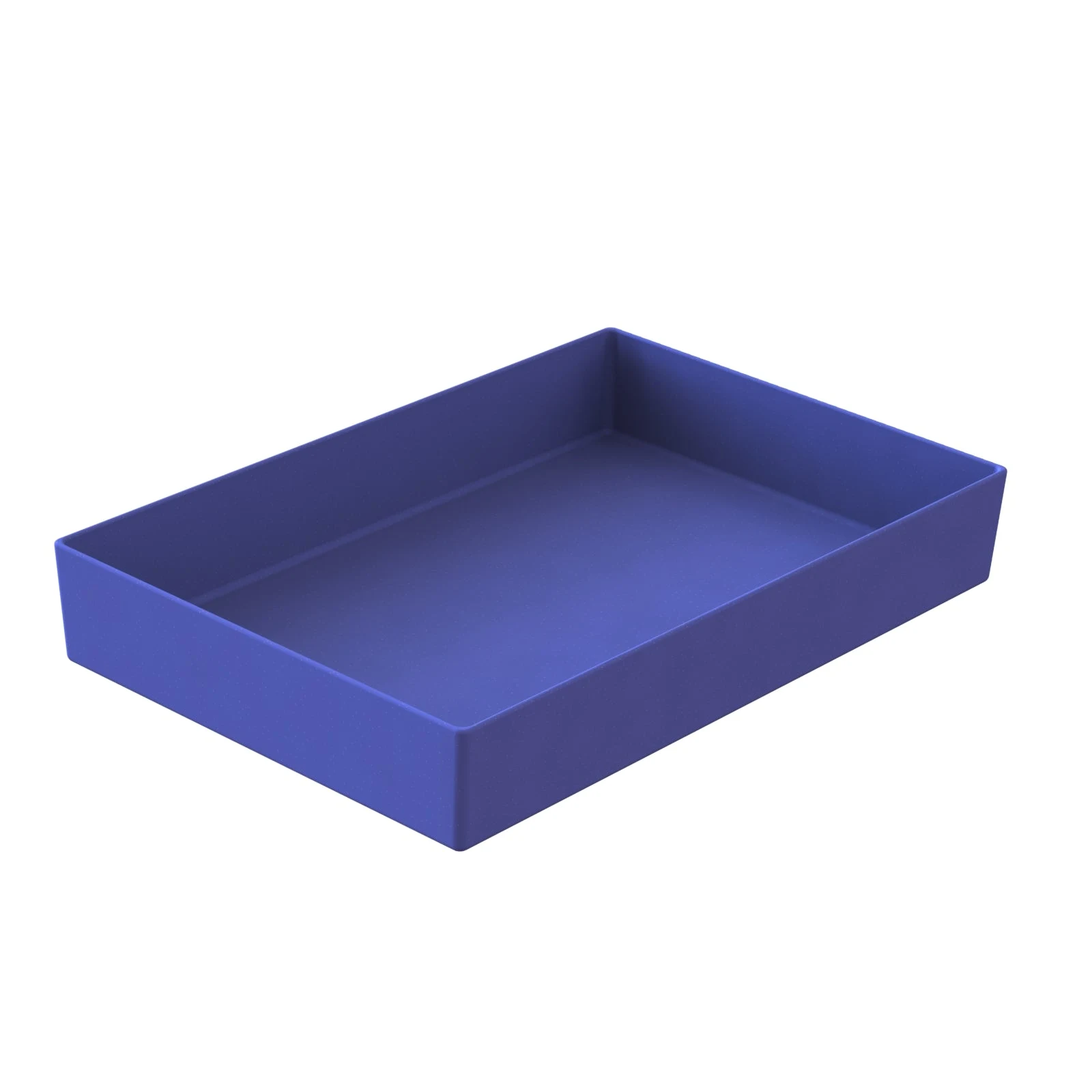 Tablecraft CW4032BS 10 Qt Rectangular Bowl Cold Holding Aluminum Blue Speckle Finish
