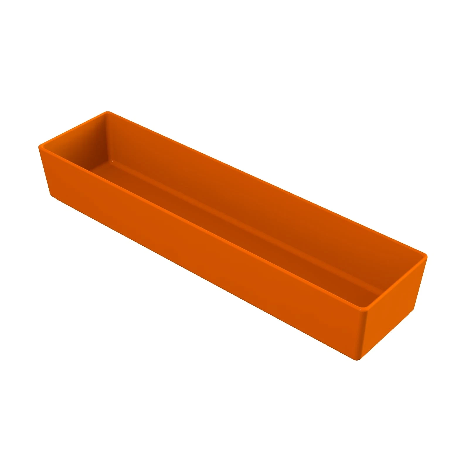 Tablecraft CW4018X 3.5 Qt Rectangular Bowl Cold Holding Aluminum Orange