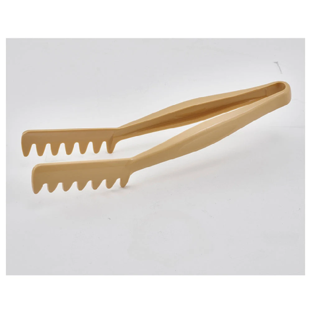 Winco PPT-11B 11 Inch Spaghetti Tongs Heat Resistant NSF Beige Polycarbonate