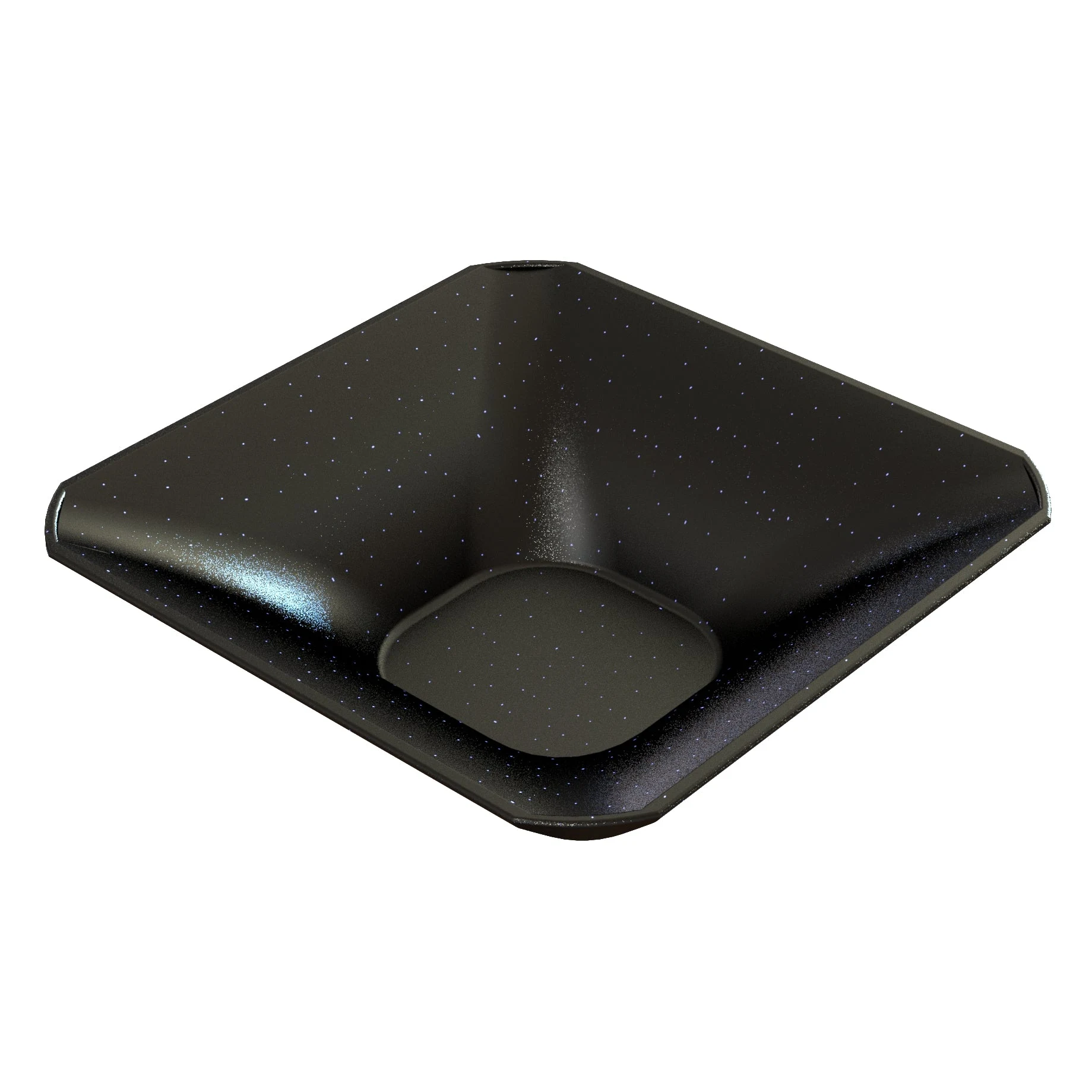 Tablecraft CW3510MBS 4 Quart Cold Holding Square Bowl Cast Aluminum Midnight