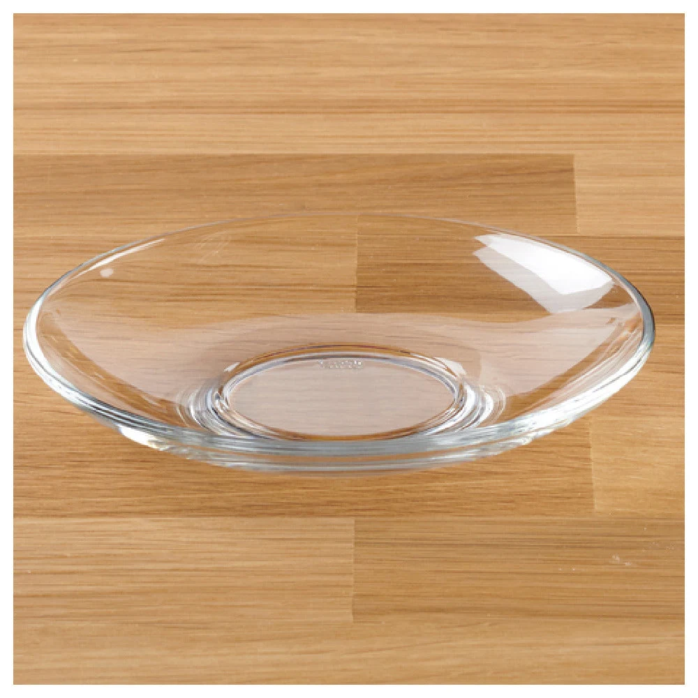 Anchor Hocking 1P00271 5-3/8 Inch Tea Saucer Round Clear Glass Stackable