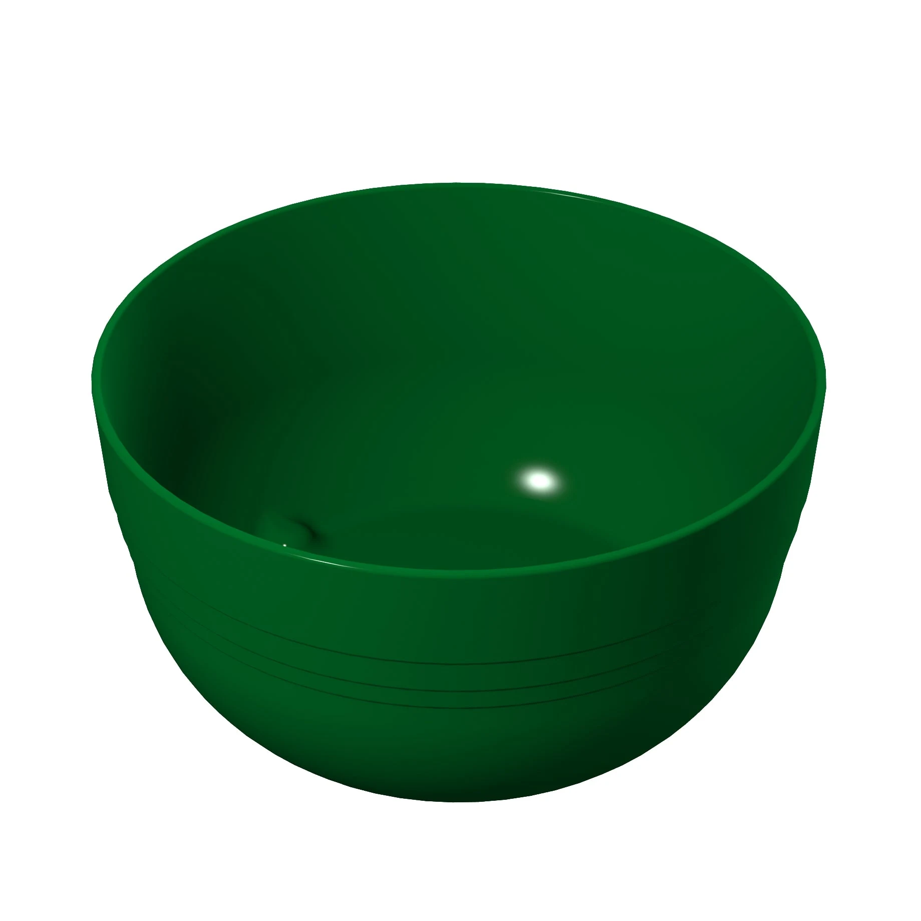 Tablecraft CW3180GN 6-3/4 Quart Cold Holding Round Aluminum Fruit Bowl Green