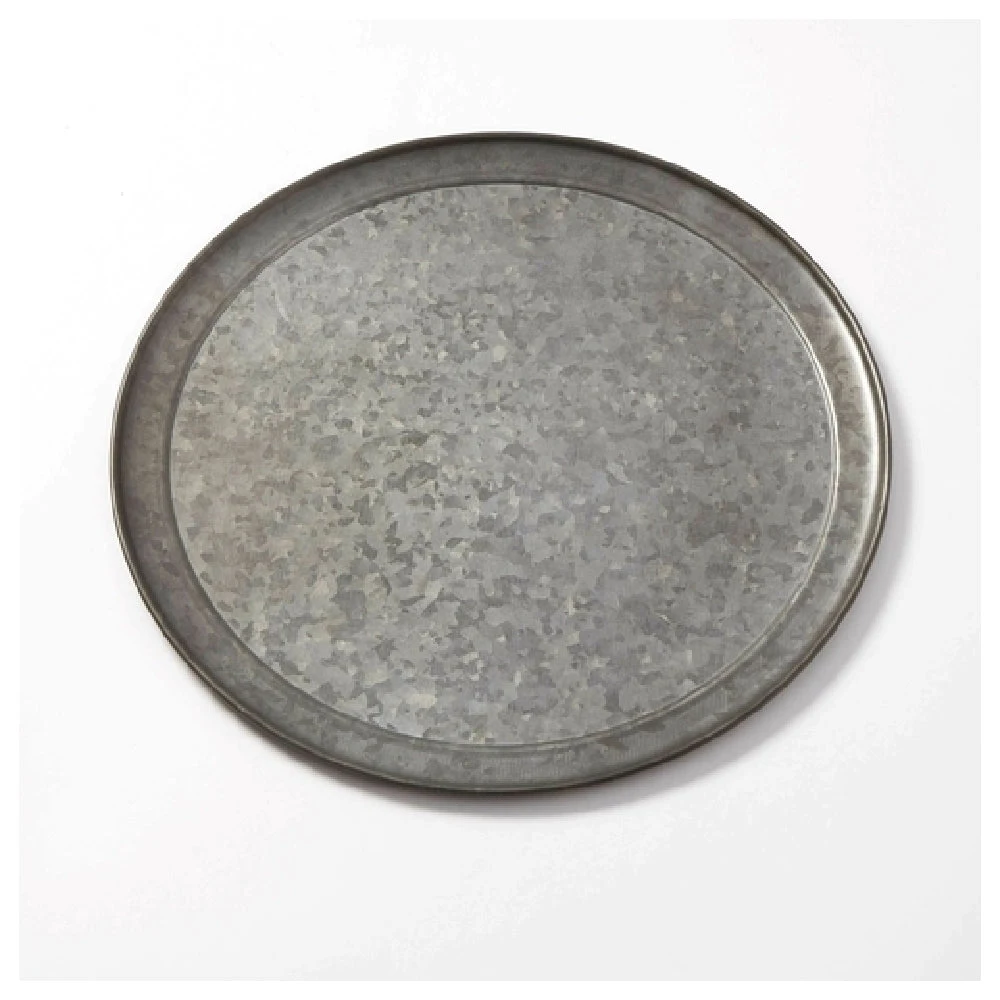 American Metalcraft GTP14 14 Inch Round Serving Tray Galvanized with Onyx Finish