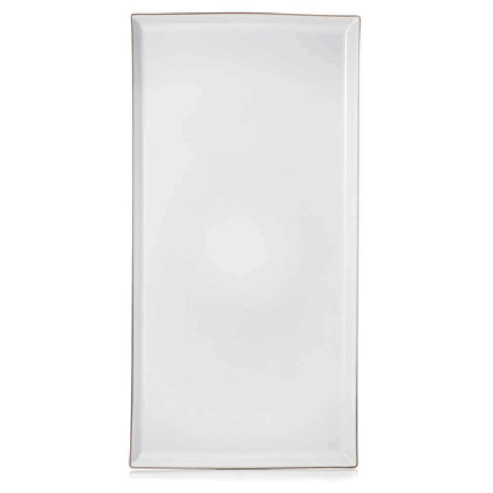 Revol 653078 21-3/4 Inch Porcelain Tray rectangular with white cumulus finish
