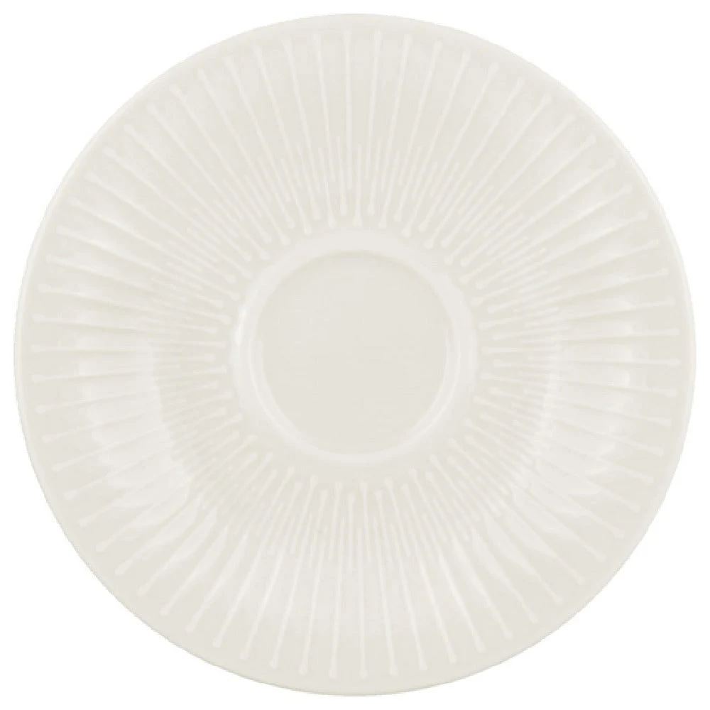 Libbey 9826958 5-1/8 Inch Round AD Saucer Porcelain Embossed Design