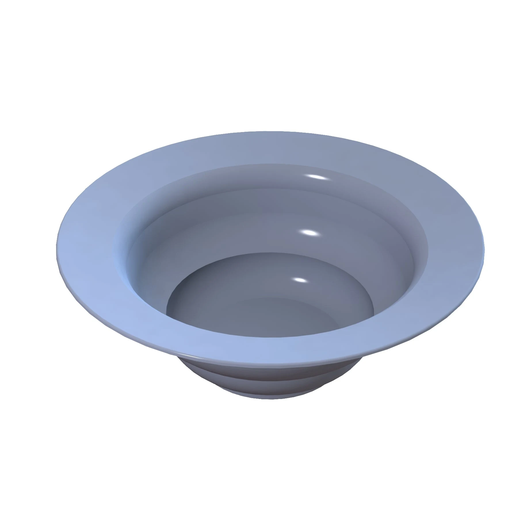 Tablecraft CW3100PB 7-1/2 Quart Round Salad Bowl with Wide Rim Pigeon Blue Aluminum