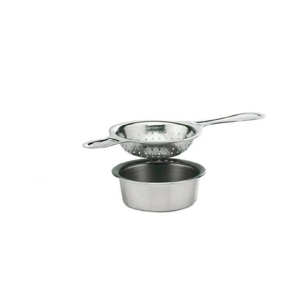 BauscherHepp 13.3038.0000 6-5/8 Inch Silver-plated Tea Strainer with Drip Stand