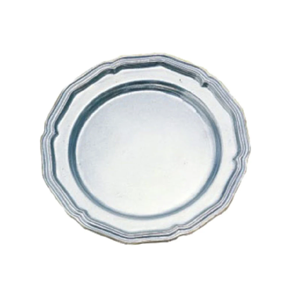 Bon Chef 1034BLK 10-1/2 Inch Queen Anne Plate Aluminum with Ceramic-look Coating