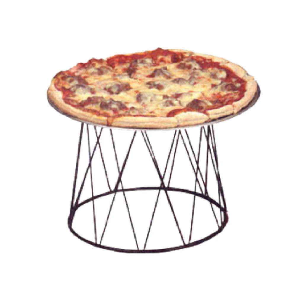 American Metalcraft DPS797 7 Inch Top Dia Pizza Stand Wrought Iron Black Finish