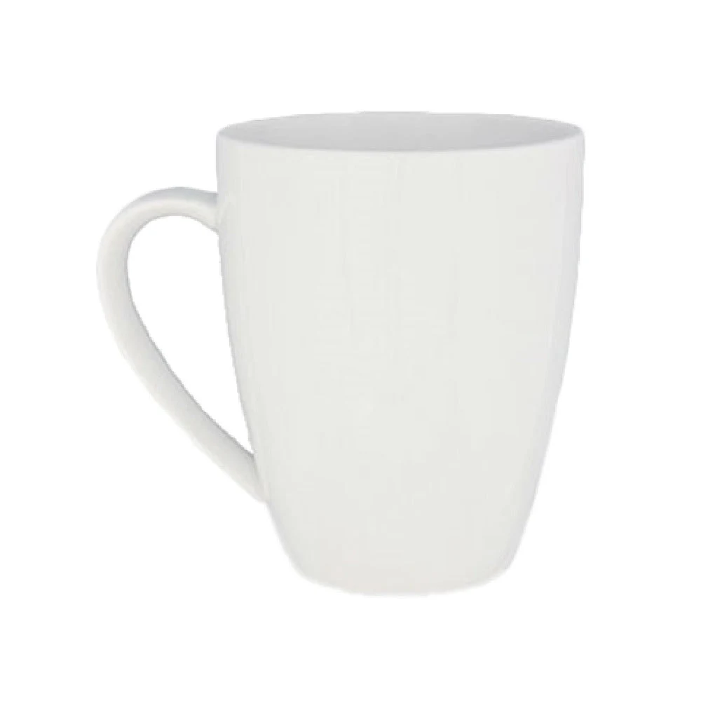 Crestware SEM19 20 Oz Mug Pearl White Ceramic 4 Inch Diameter with Vitrified Finish
