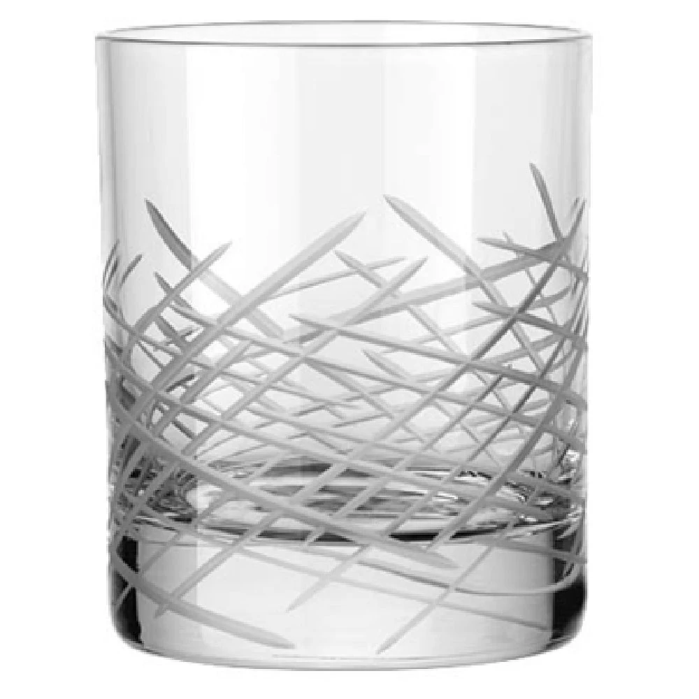 Libbey 9034/69477 9 Oz. Crosshatch Rocks Glass Dishwasher Safe Glass