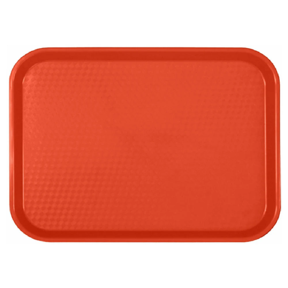 Thunder Group PLFFT1014RD 10-1/2 Inch Rectangular Fast Food Tray Polypropylene Red