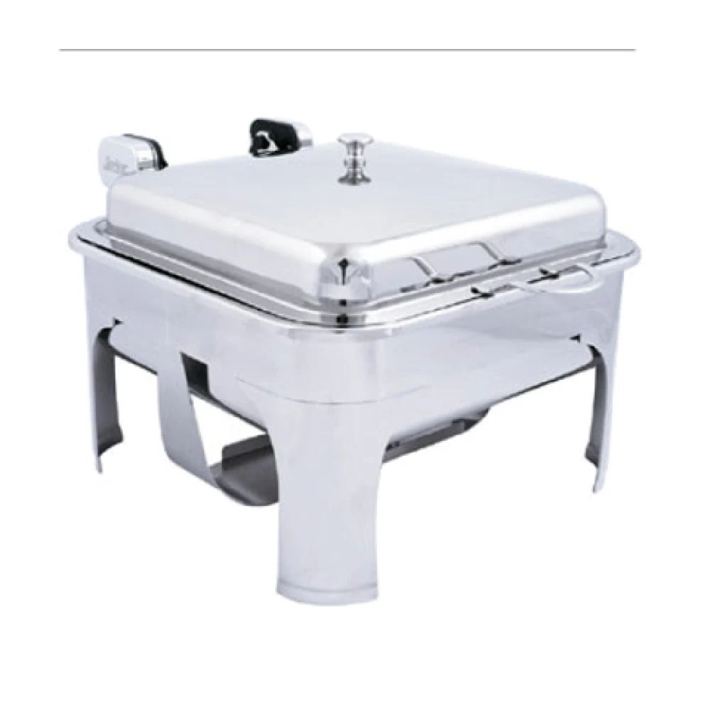 Spring USA 3374-6 Rectangular 6 Quart Chafing Dish with Hinged Lid Stainless Steel
