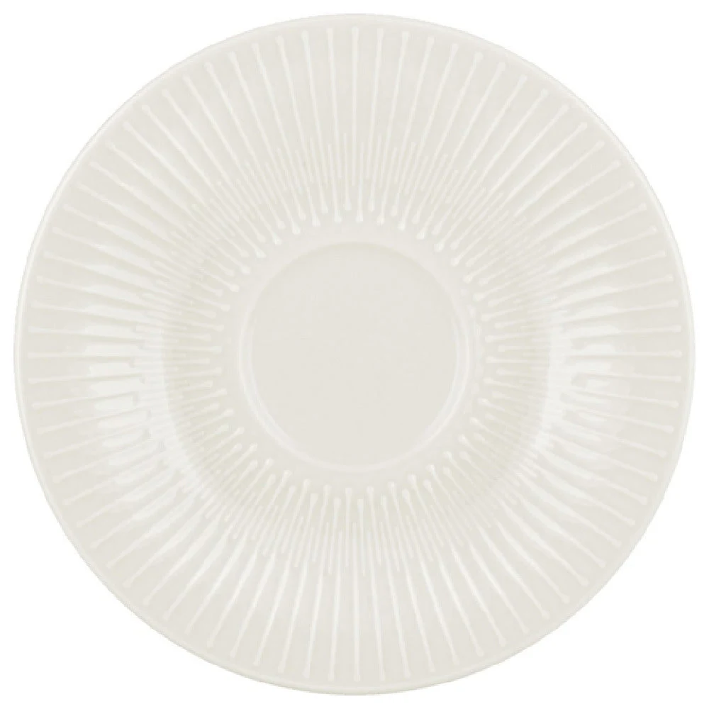 Libbey 9826969 6-1/4 Inch Round Saucer Porcelain Embossed Design