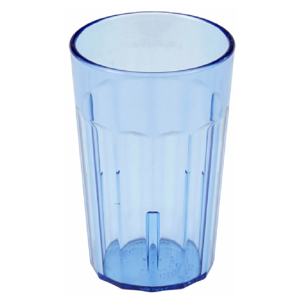 Cambro NT8401 8 Oz Fluted Tumbler SAN Plastic Slate Blue Impact Resistant