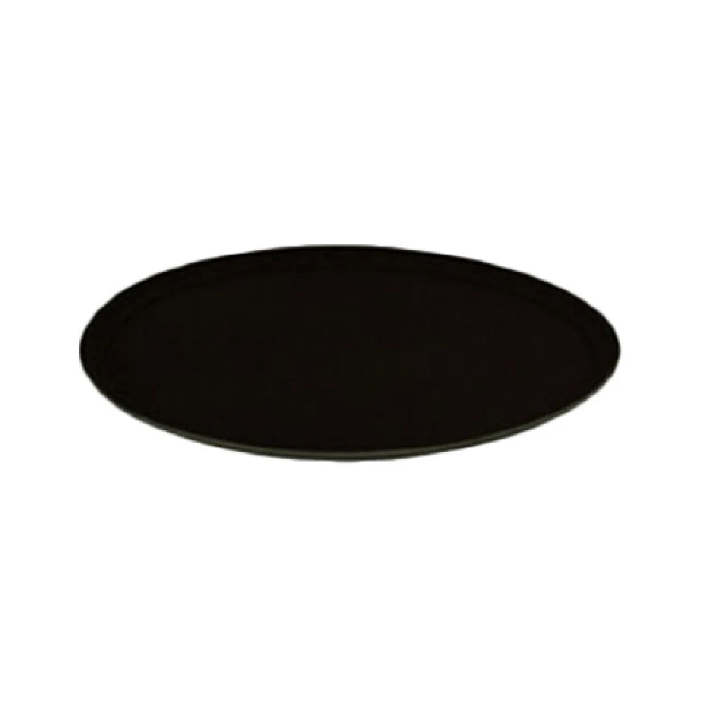 Thunder Group PLST2700BL 22 Inch Oval Serving Tray Slip Resistant Polypropylene Black