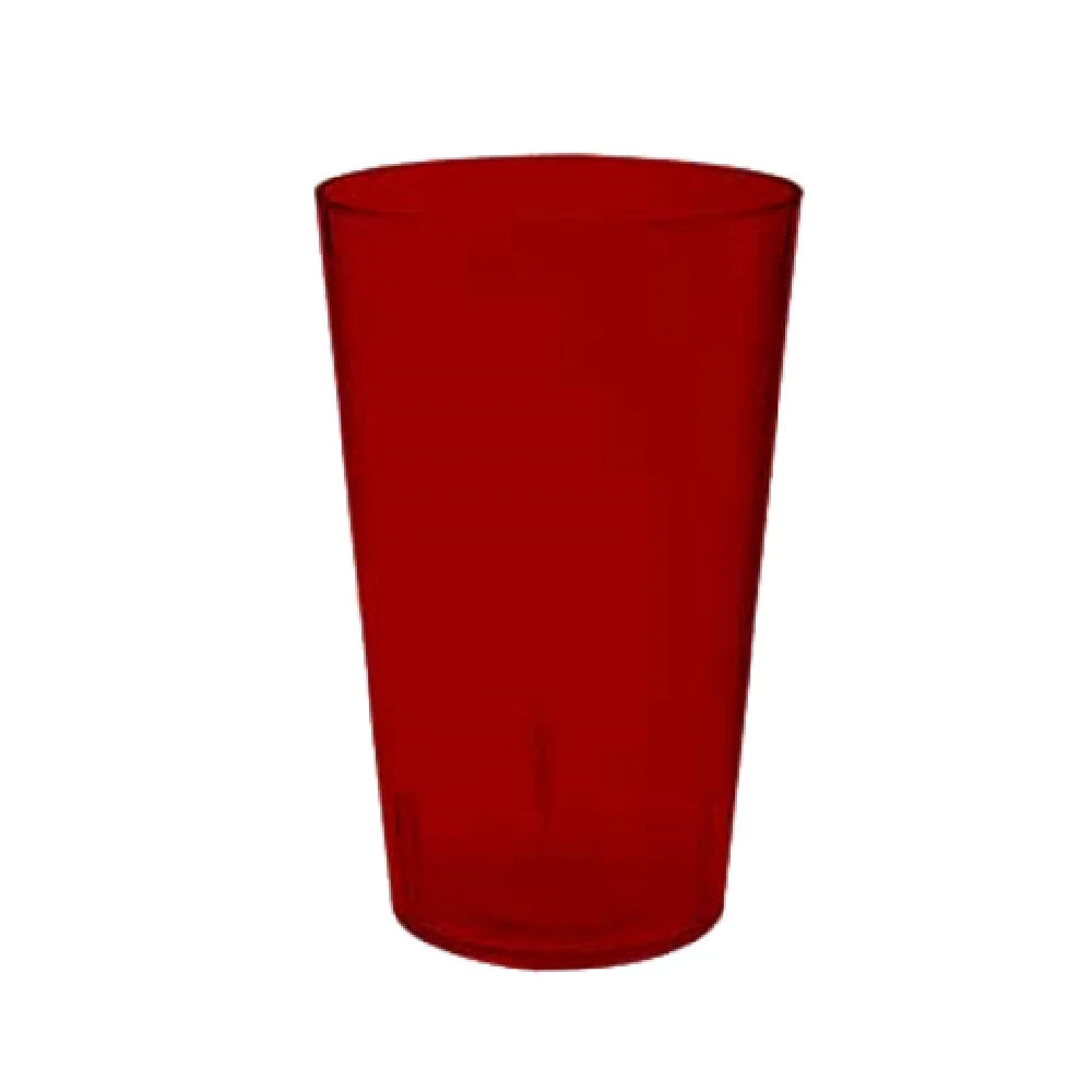 GET Enterprises 5032-1-R 32 Oz Textured Short Tumbler Red SAN Plastic 4-1/8 Inch