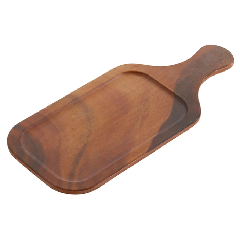 Yanco WD-1216 15-3/4 Inch Serving Tray with Handle Melamine Bamboo Look
