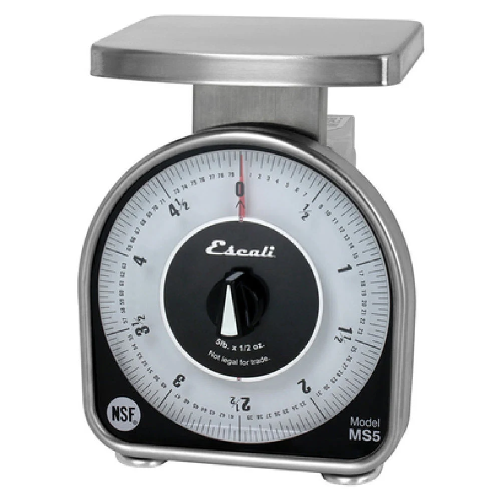 Carlisle SCMDL5 6-1/2 Inch Mechanical Dial Scale with Tare Function Stainless Steel