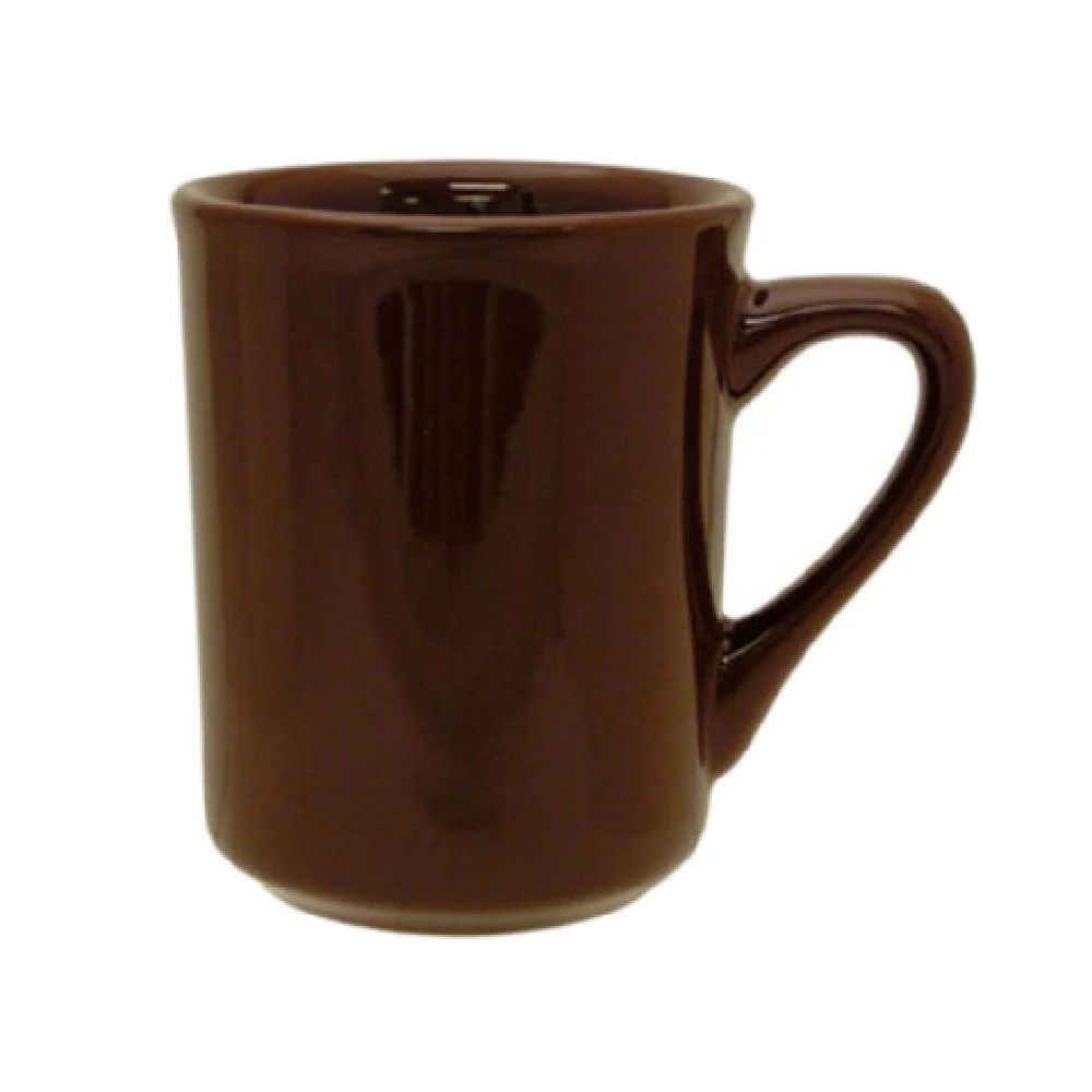 International Tableware 87241-30 8-1/2 Oz Mug Round with Handle Ceramic Brown