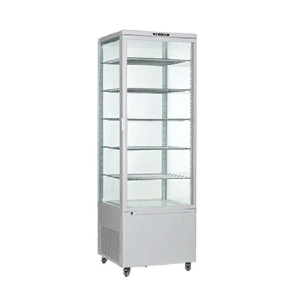 Omcan 34874 25 Inch Refrigerated Display Case 500 Liters Stainless Steel with LED Lighting