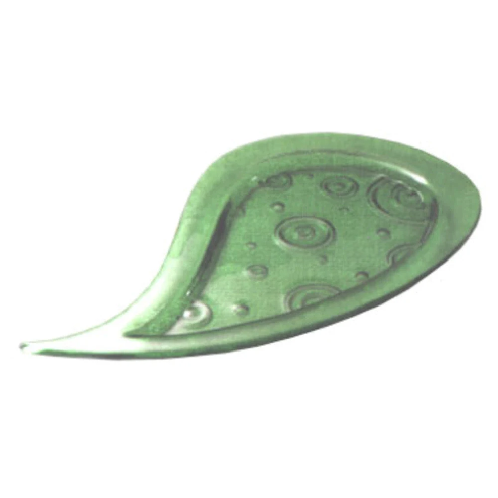 Bon Chef 100417 19 Inch Glass Paisley Serving Tray with Country Collection Design