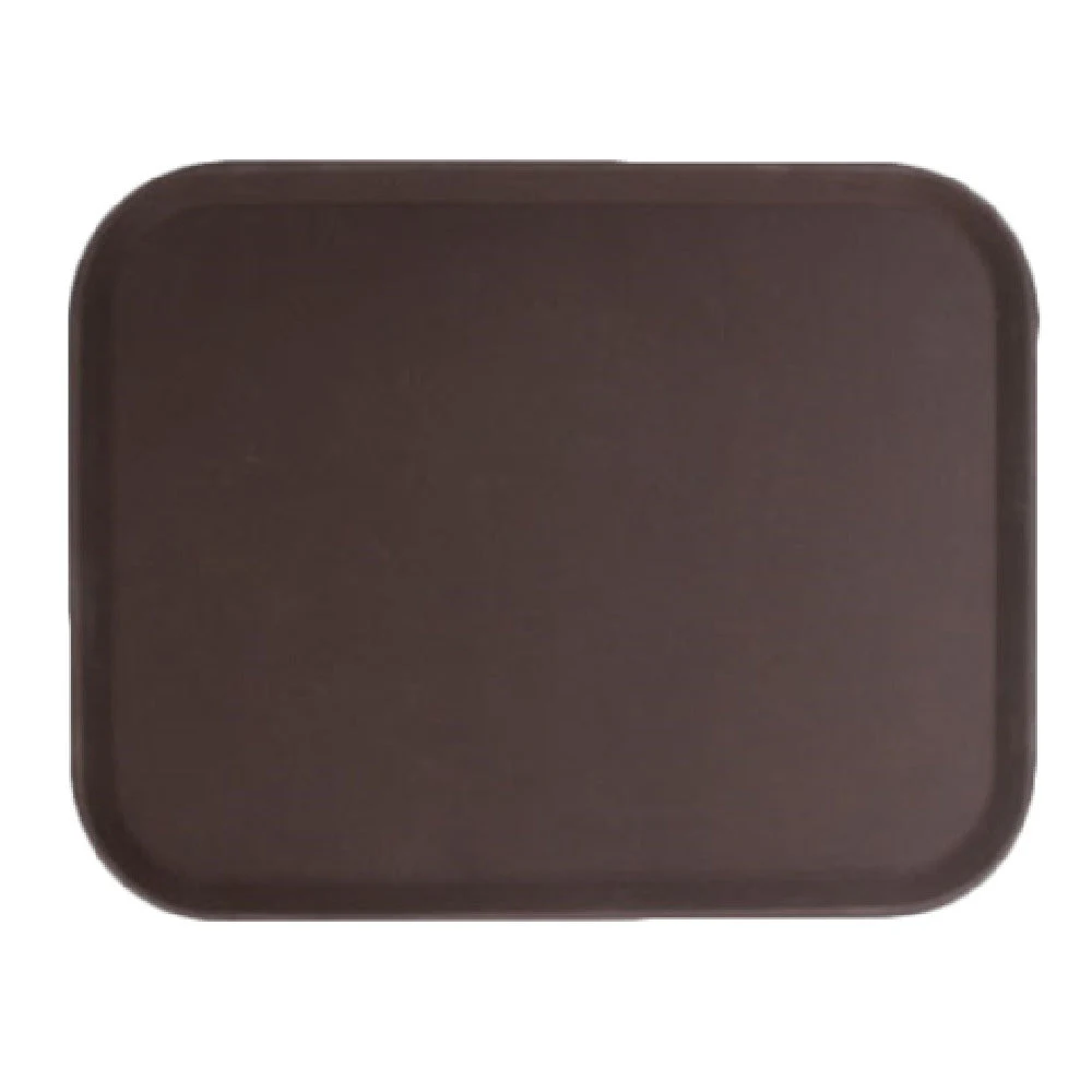 Thunder Group PLFT1418BR 14 Inch Brown Non-Skid Serving Tray Fiberglass