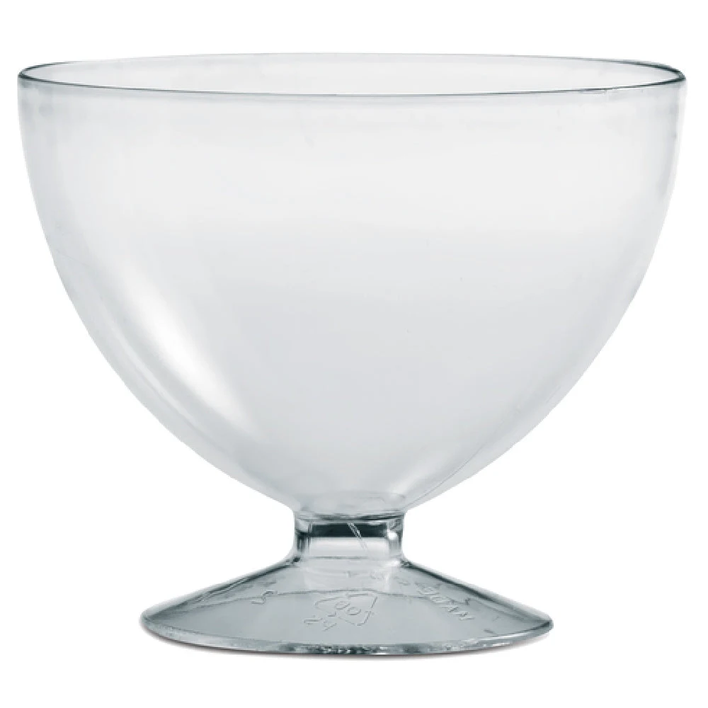 JB Prince RB120 C 6 Oz Disposable Goblet Glass Transparent Plastic with 100 Packs