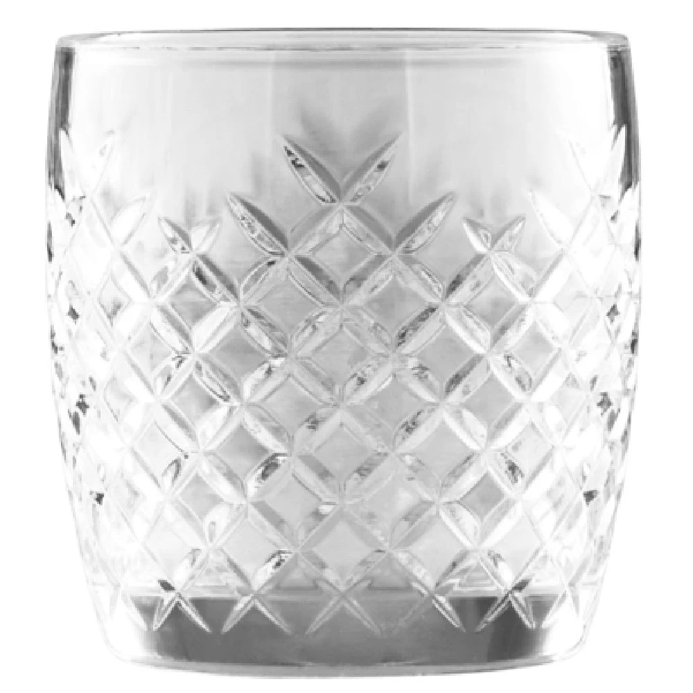 Anchor Hocking 13398FS 10 Oz Clear Rocks Glass with Cross-Hatch Finish