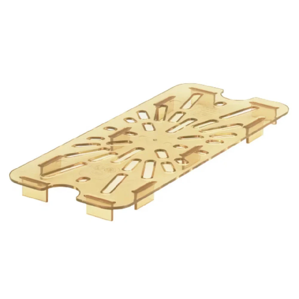 Merco 130141377 7 Inch Amber Plastic Tray Insert with Trivet Drain