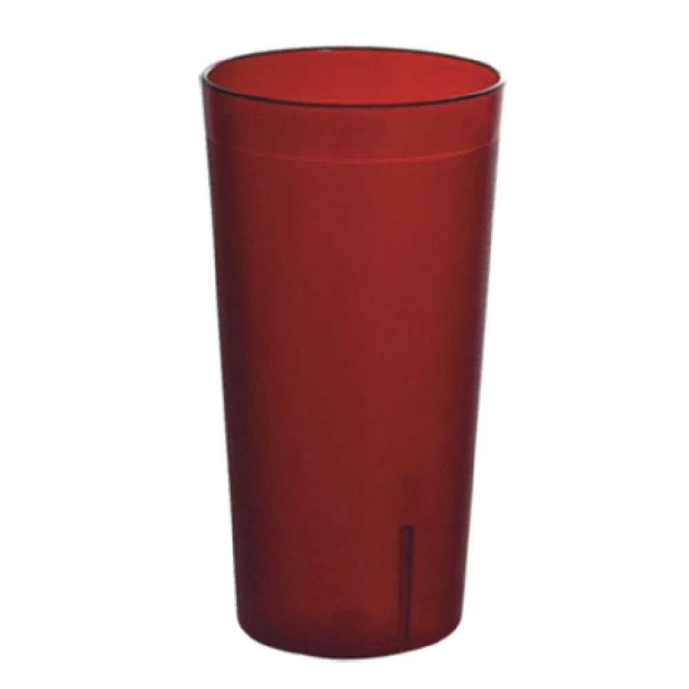 Omcan 80349 20 Oz Pebbled Tumbler BPA Free Plastic Red