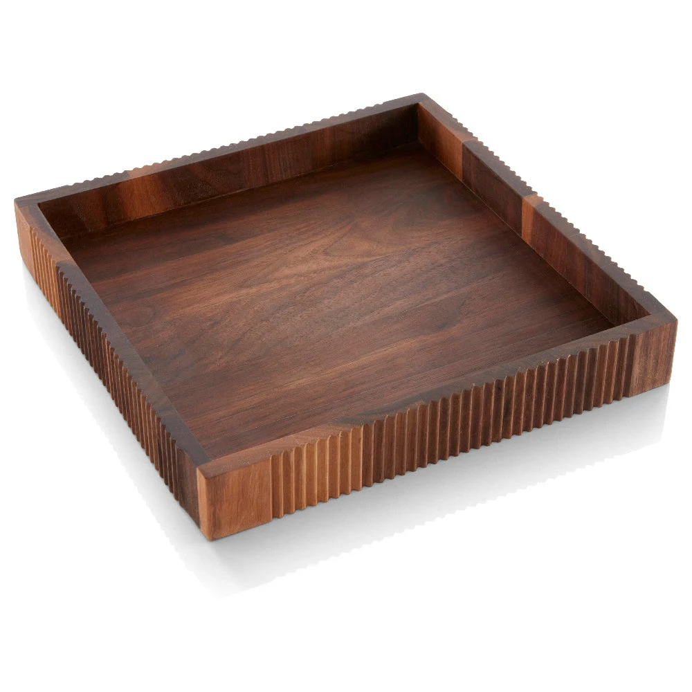 BauscherHepp 53.0137.0435 10 Inch Tray Square with Walnut Wood - Serving and Display