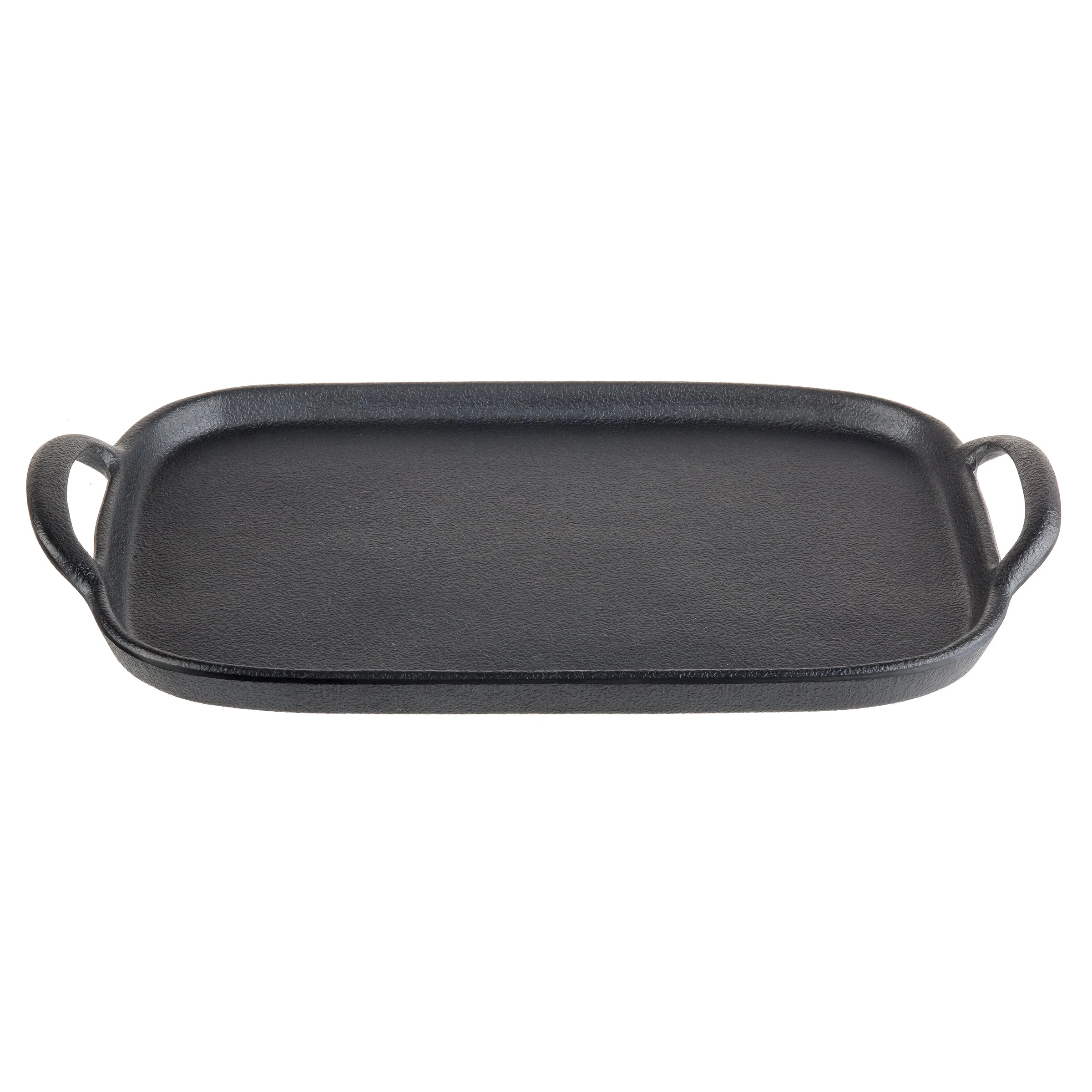 Tablecraft 10047 12-1/4 Inch Tray Small Rectangular With Handles Melamine Black