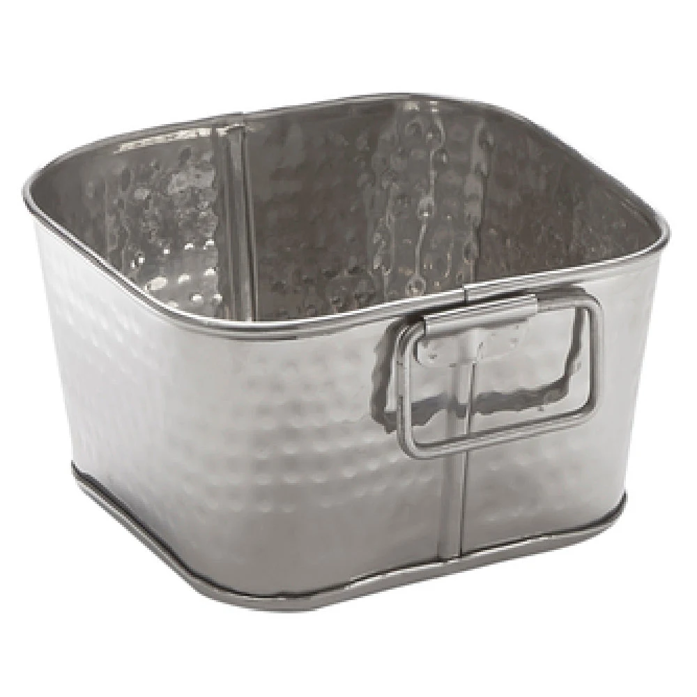American Metalcraft STH6 1-3/8 Quart Beverage Tub Square Stainless Steel Hammered Finish