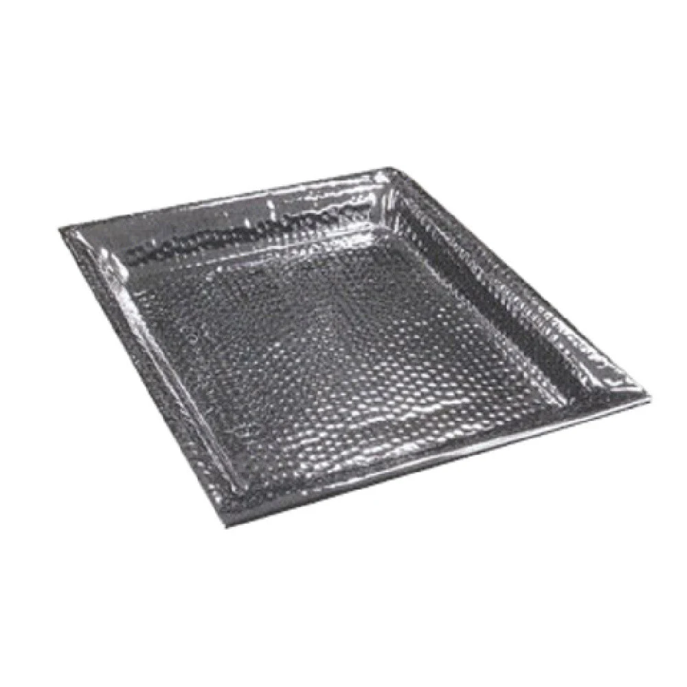 American Metalcraft HMSQ20 20 Inch Square Serving Tray Stainless Steel Hammered Finish
