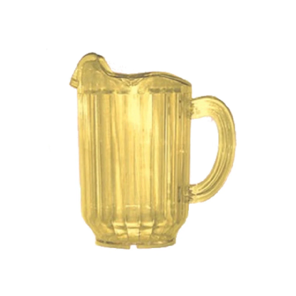 Yanco PC-060A 60 Oz Plastic Pitcher with 3 Spouts Amber 12 Packs