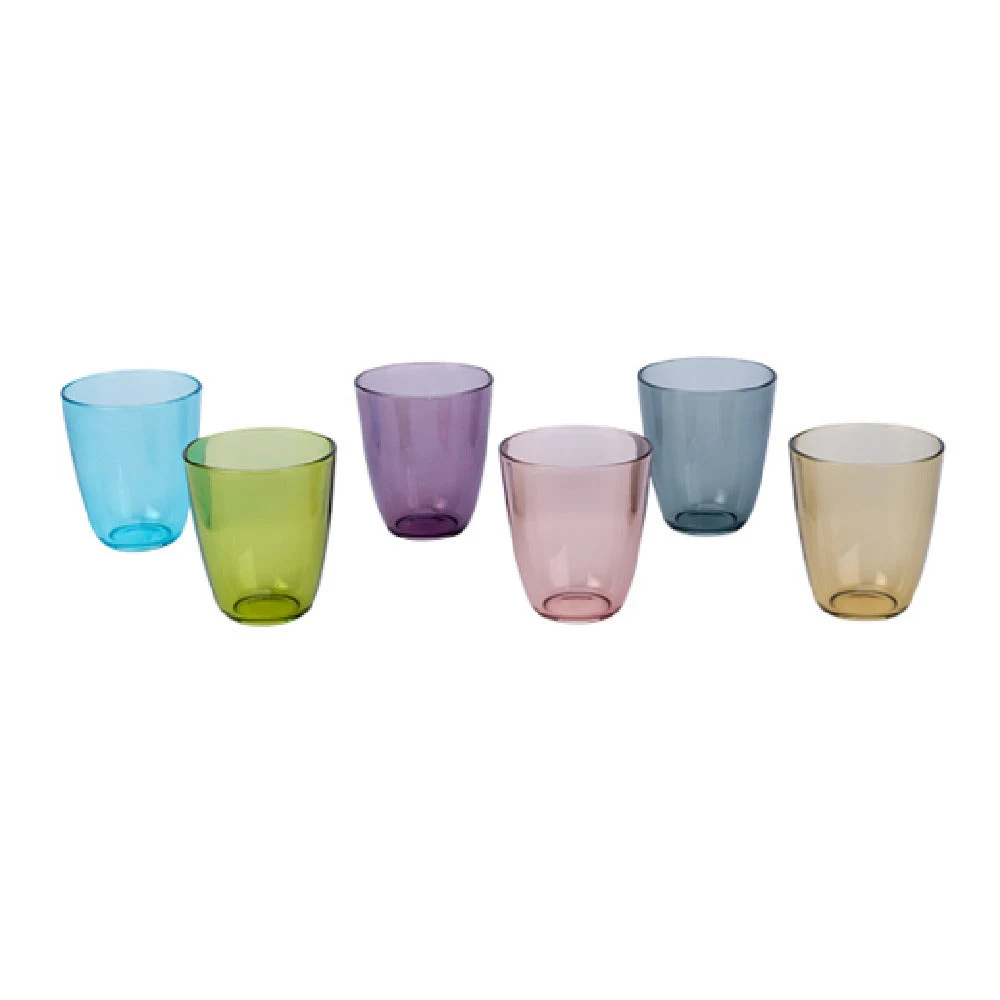 Tableware Solutions USA 1355 10.9 Oz Tumbler Dishwasher Safe Glass Assorted Colors