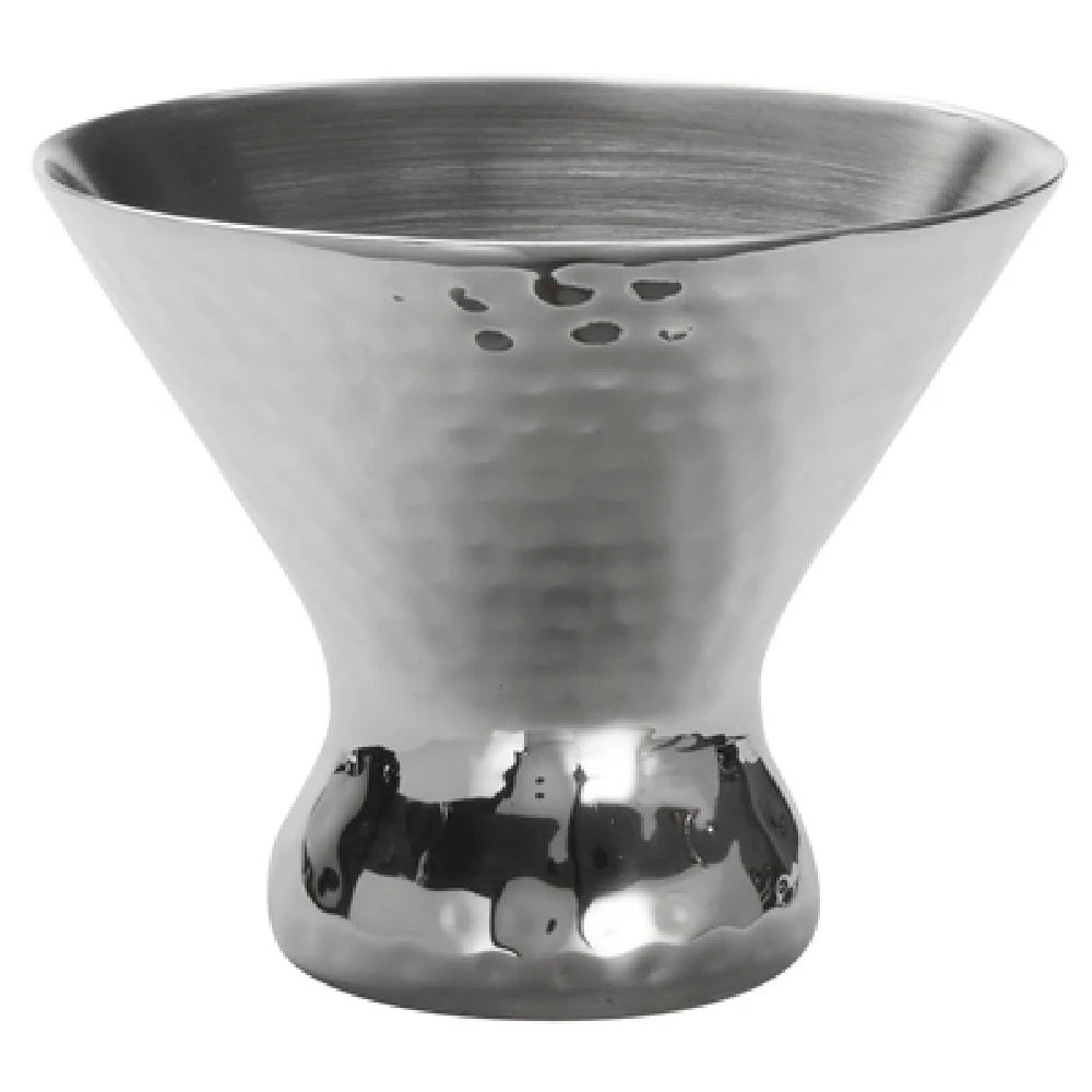 American Metalcraft DWCH7 7 Oz Stainless Steel Hammered Martini Glass