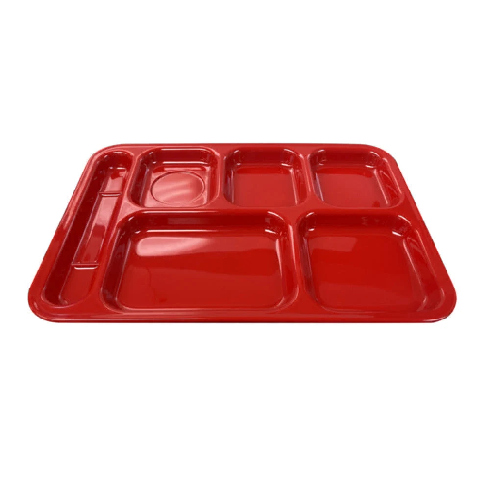 Thunder Group ML801PR 14-1/2 Inch Left Hand Compartment Tray Pure Red Melamine