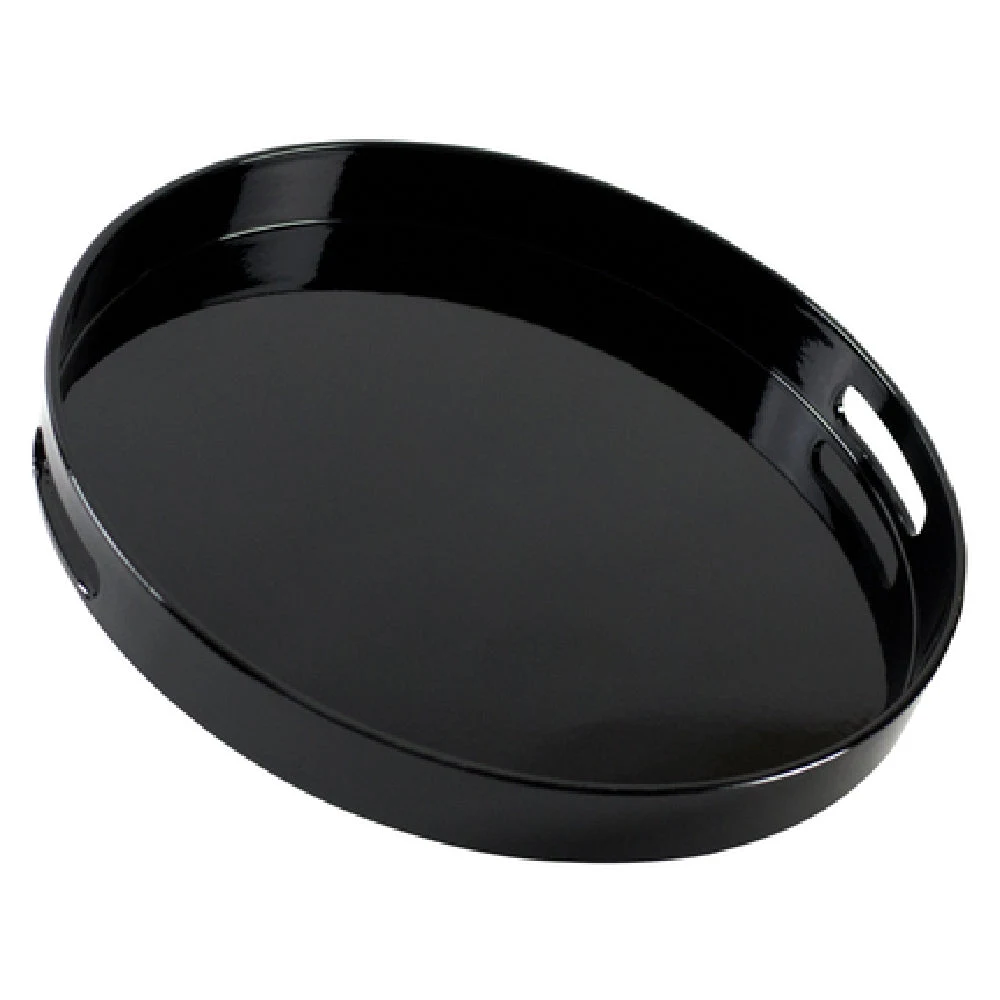 Ten Strawberry Street BLK-RD Serving Tray 13-1/2