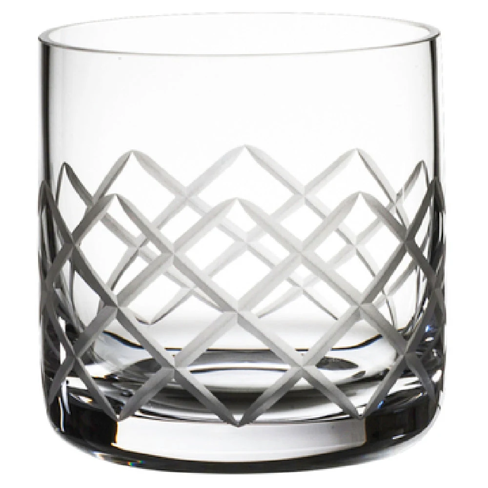 Steelite 480186R384 12.5 Oz Diamond Cut Old Fashioned Glass - 2 Dozen Packs