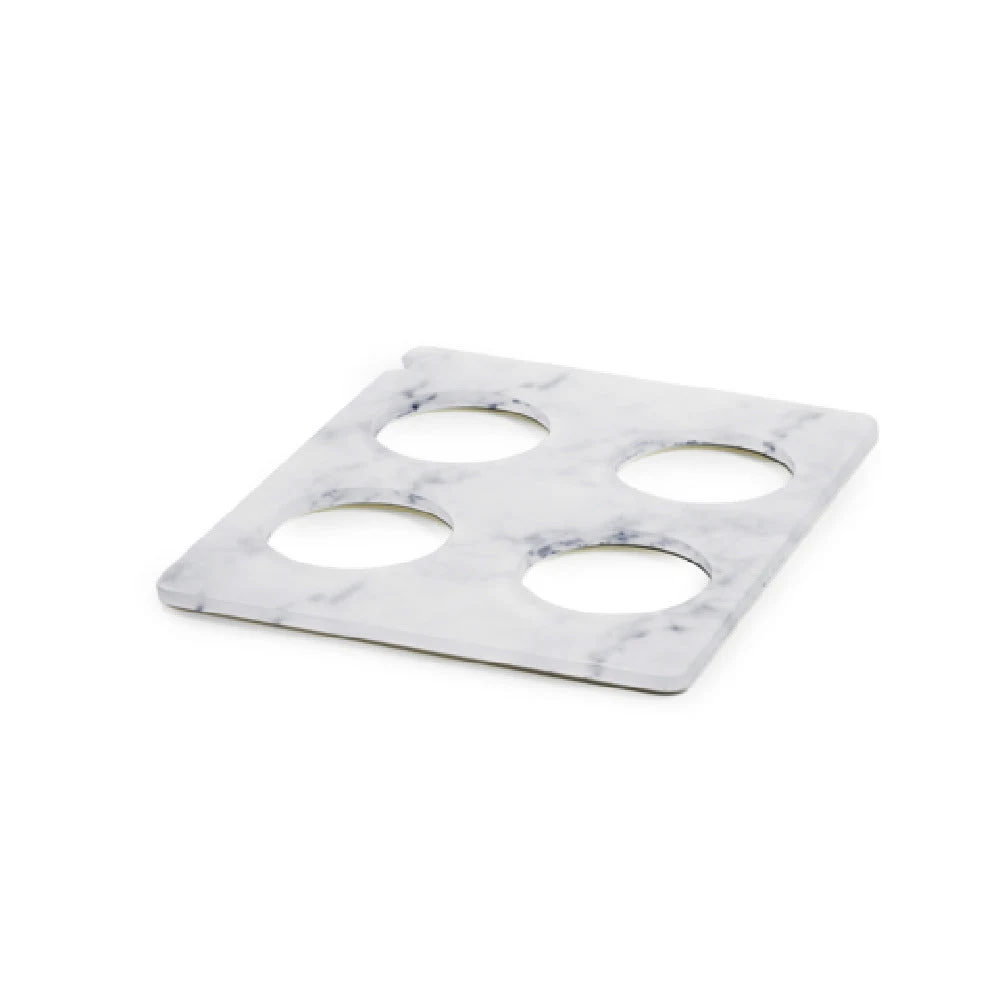 Revol 660480 12 Inch Tray White Marble Rectangular with Shockproof Design